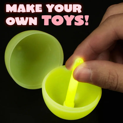 144 Pcs Easter Eggs (72 Eggs & 72 Glow Sticks) Easter Glowing Eggs Set for Kids.
